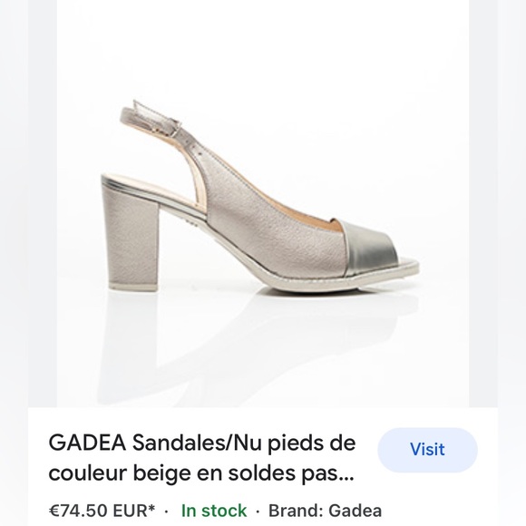 Gadea sling back, wood stack block heels, open toe shoes - Picture 13 of 16